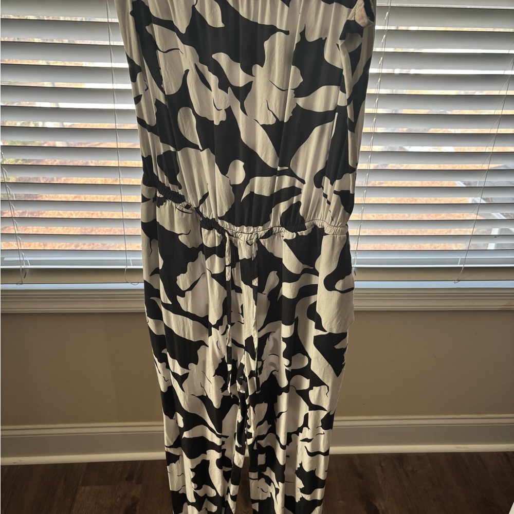 LOFT Monochrome Patterned Jumpsuit